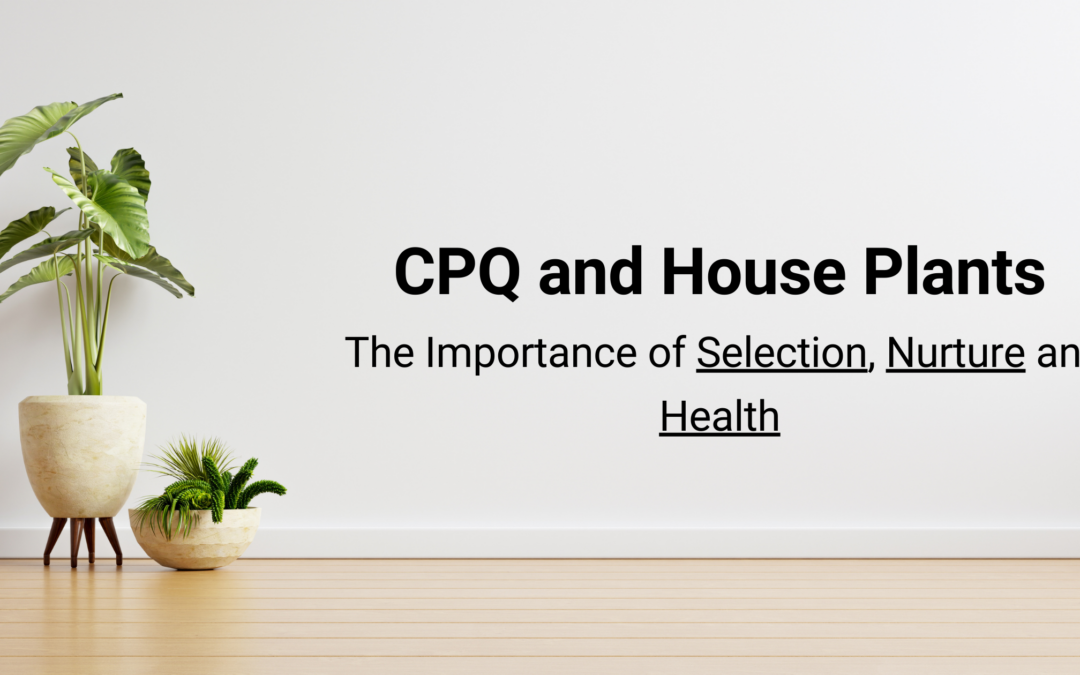 CPQ and House Plants: The Importance of Selection, Nurture and Health.