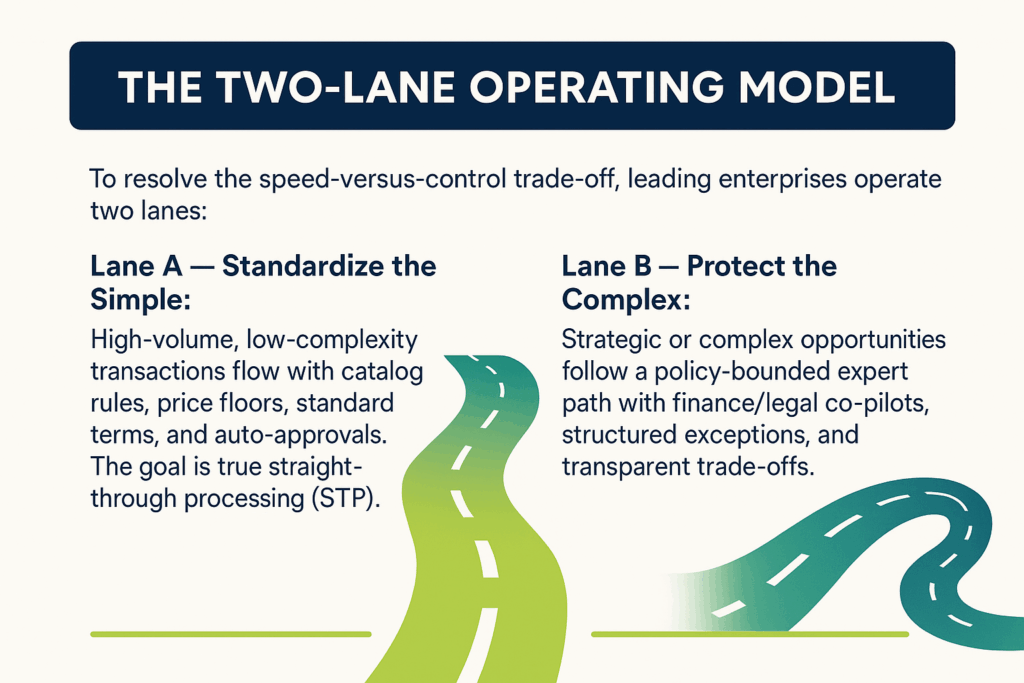 two lane operating model